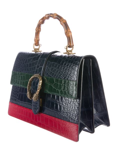 crocodile gucci handbags|Gucci dionysus leather shoulder bag.